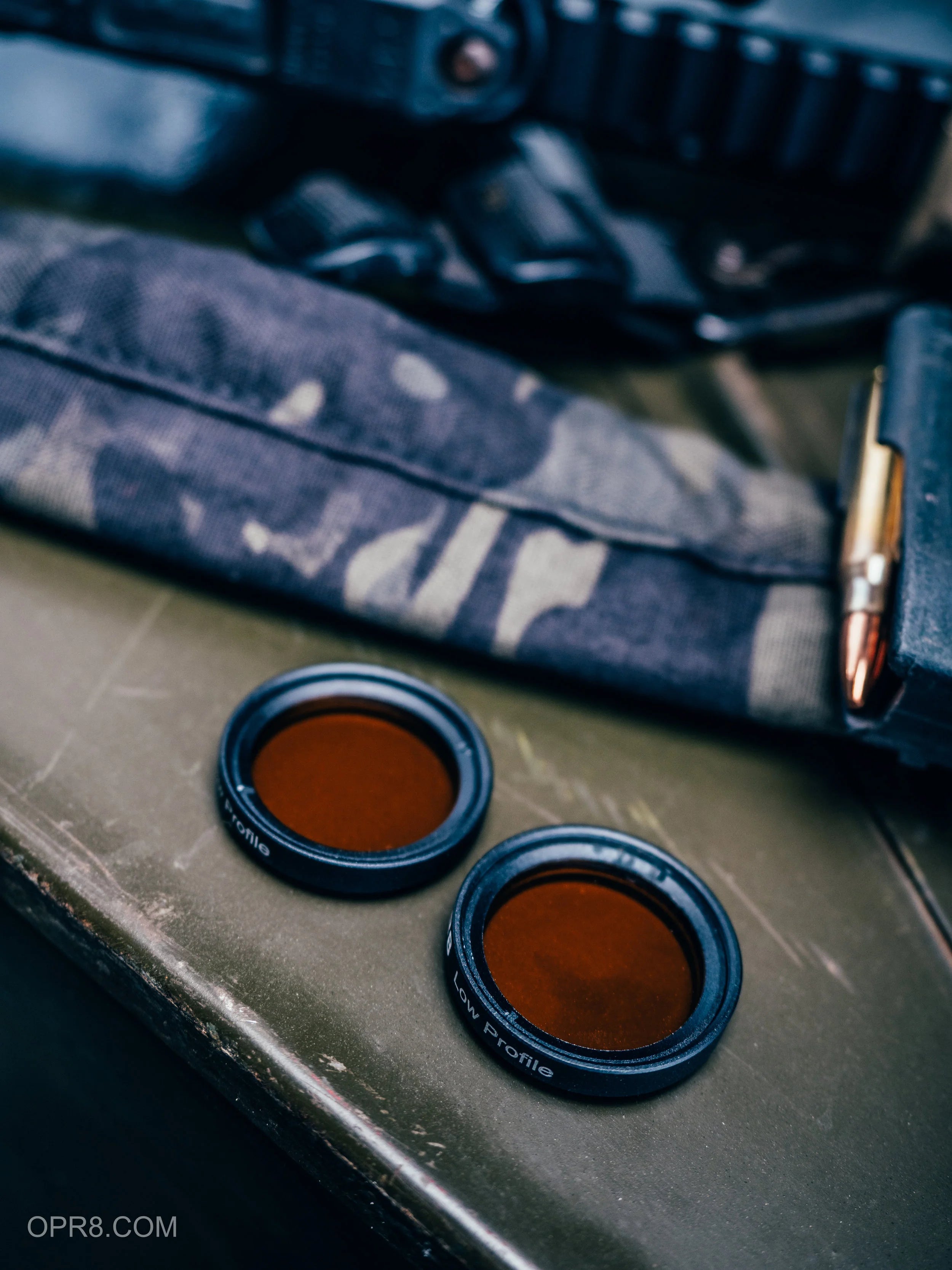 The OPR8 Low Profile Half-Amber Filter