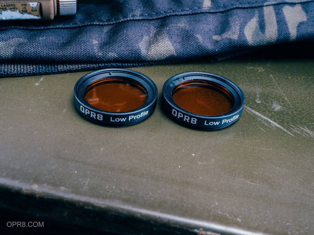 The OPR8 Low Profile Half-Amber Filter